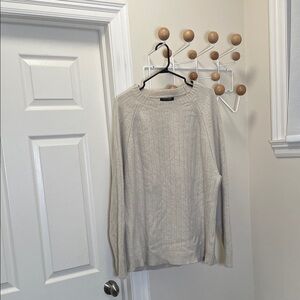 Banana Republic - Wool Long Sleeve Pullover Sweater - Cream - XXL Tall